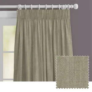 Jedburgh Textured Woven Made to Measure Curtains Biscuit chic floor carpet  