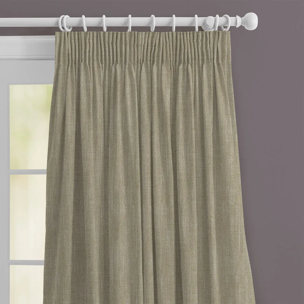Jedburgh Textured Woven Made to Measure Curtains Biscuit