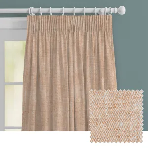 Jedburgh Textured Woven Made to Measure Curtains Coral chic floor carpet  