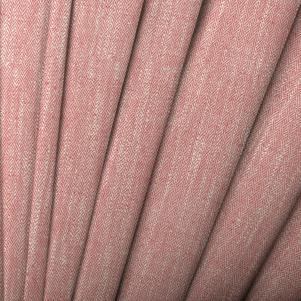 Jedburgh Textured Woven Made to Measure Curtains Poppy