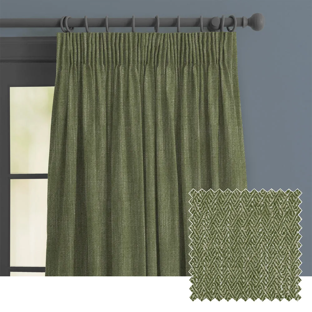 Jedburgh Textured Woven Made to Measure Curtains Sage chic floor carpet  