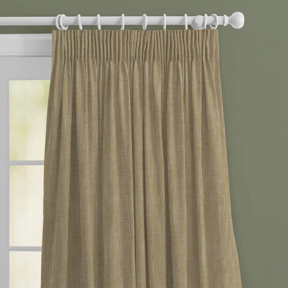 Jedburgh Textured Woven Made to Measure Curtains Sand