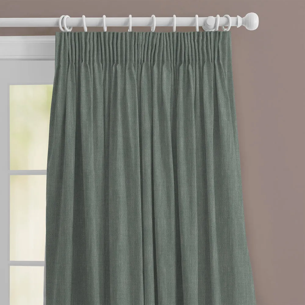 Jedburgh Textured Woven Made to Measure Curtains Teal