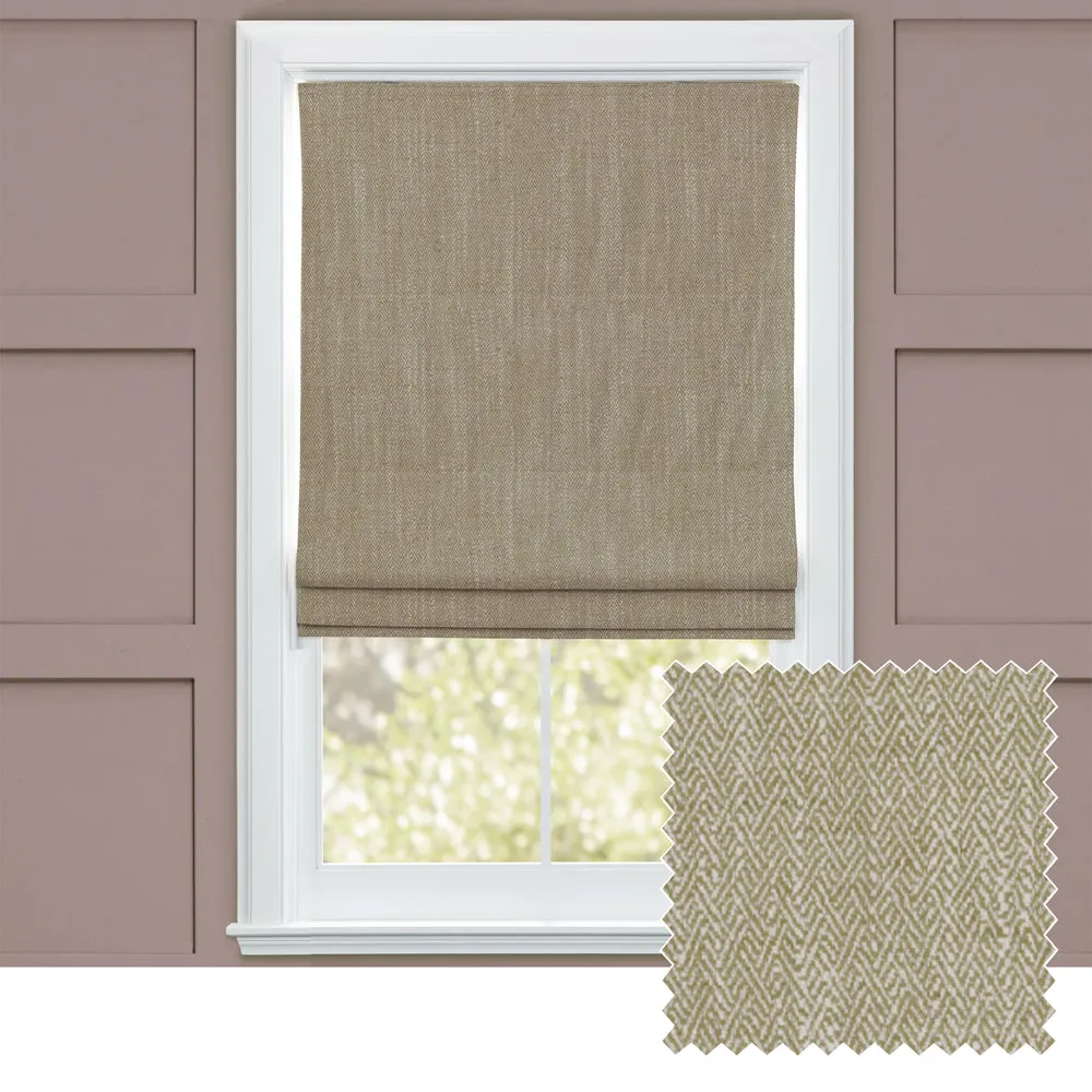 Jedburgh Textured Woven Made to Measure Roman Blinds Biscuit chic floor carpet  