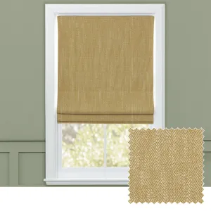 Jedburgh Textured Woven Made to Measure Roman Blinds Buttercup chic floor carpet  