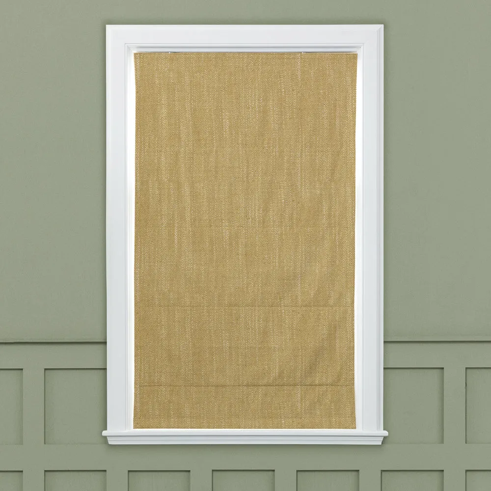 Jedburgh Textured Woven Made to Measure Roman Blinds Buttercup