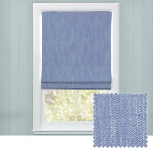 Jedburgh Textured Woven Made to Measure Roman Blinds Cobalt chic floor carpet  