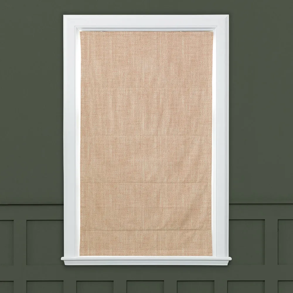 Jedburgh Textured Woven Made to Measure Roman Blinds Coral