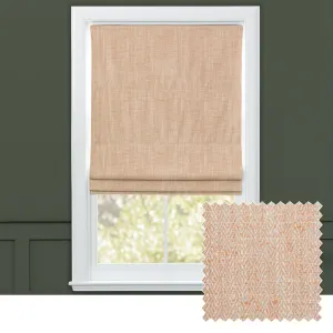 Jedburgh Textured Woven Made to Measure Roman Blinds Coral chic floor carpet  