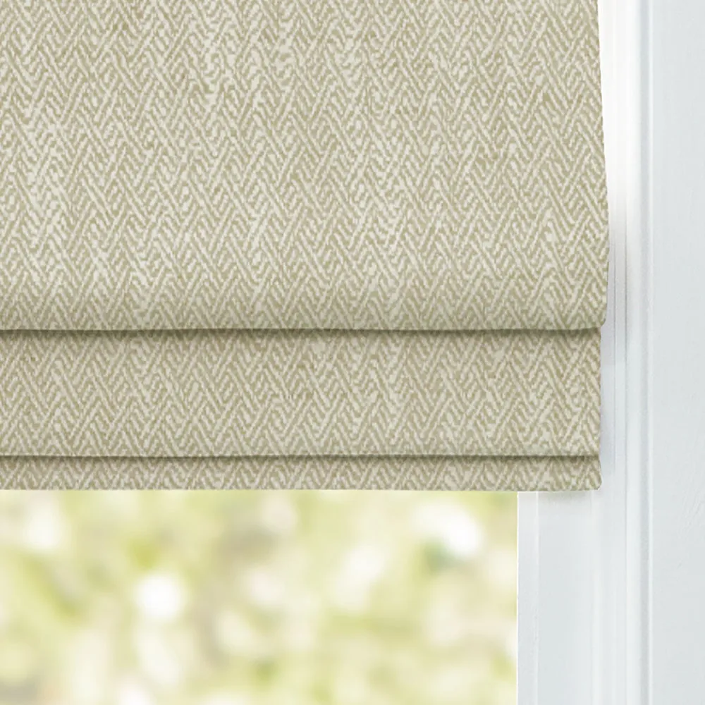 Jedburgh Textured Woven Made to Measure Roman Blinds Cream