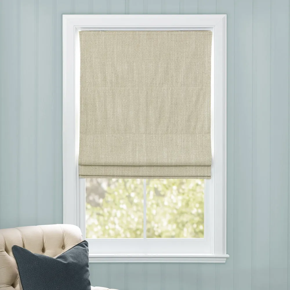 Jedburgh Textured Woven Made to Measure Roman Blinds Cream