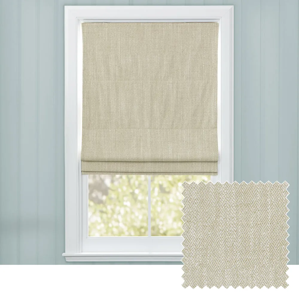 Jedburgh Textured Woven Made to Measure Roman Blinds Cream chic floor carpet  