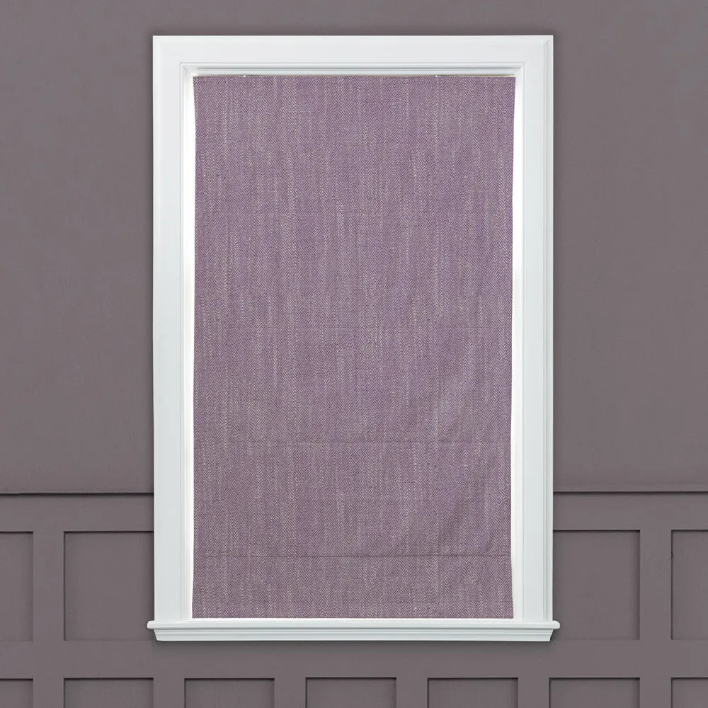 Jedburgh Textured Woven Made to Measure Roman Blinds Damson