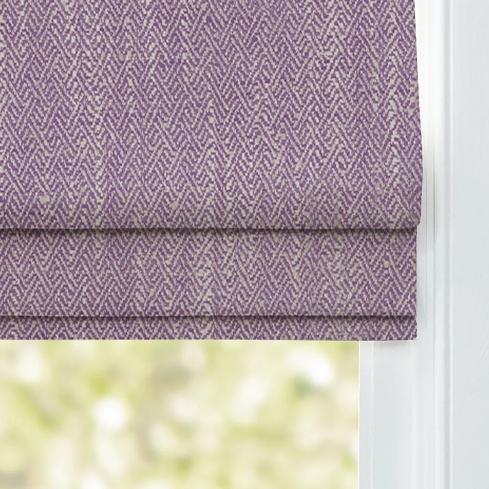 Jedburgh Textured Woven Made to Measure Roman Blinds Damson