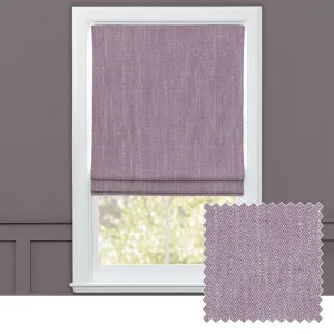 Jedburgh Textured Woven Made to Measure Roman Blinds Damson chic floor carpet  