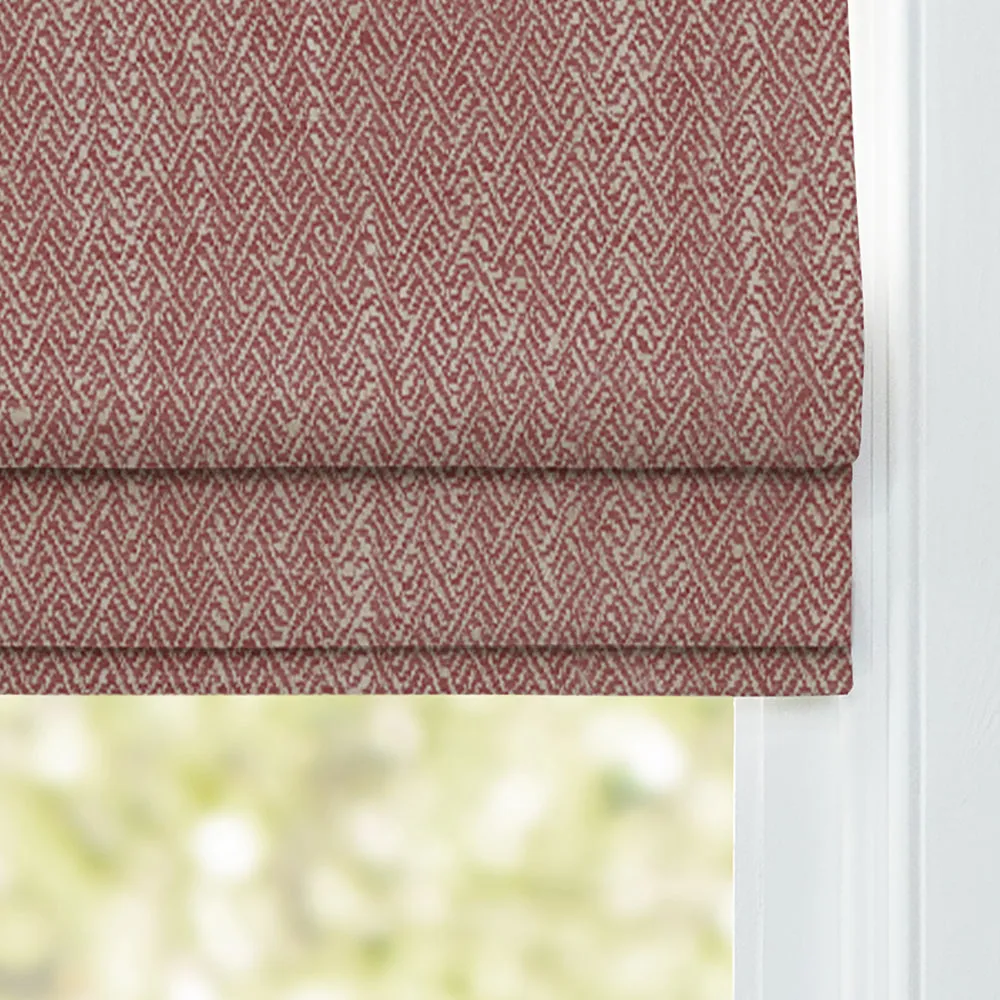 Jedburgh Textured Woven Made to Measure Roman Blinds Garnet
