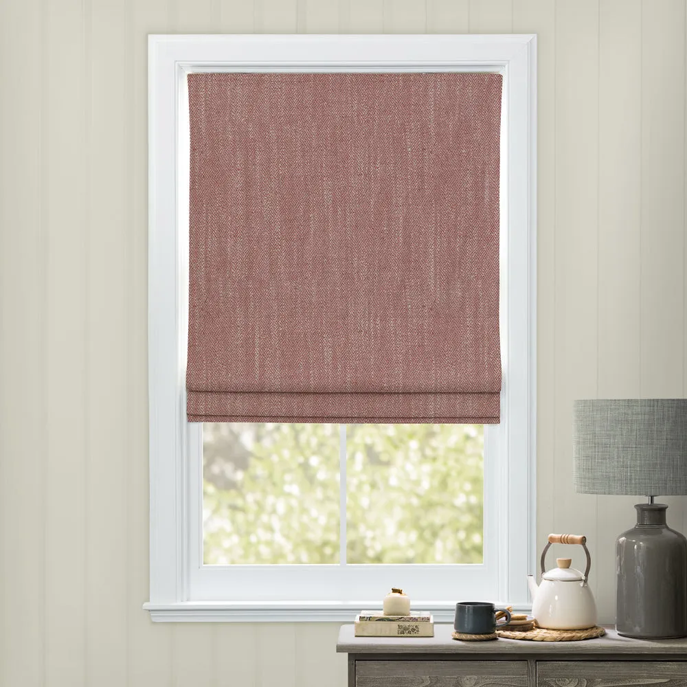 Jedburgh Textured Woven Made to Measure Roman Blinds Garnet