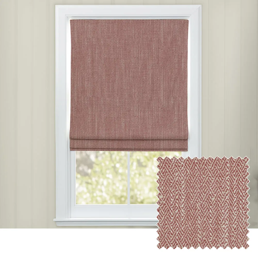 Jedburgh Textured Woven Made to Measure Roman Blinds Garnet chic floor carpet  