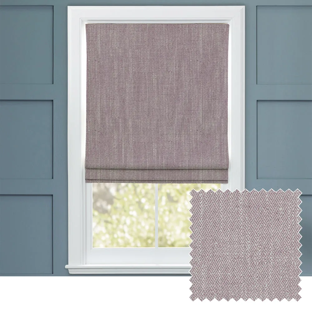 Jedburgh Textured Woven Made to Measure Roman Blinds Heather chic floor carpet  