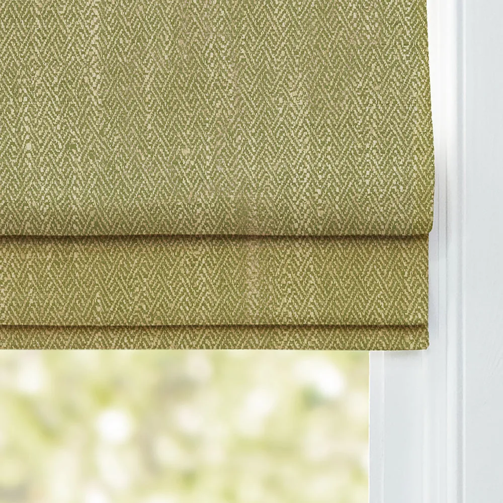 Jedburgh Textured Woven Made to Measure Roman Blinds Meadow