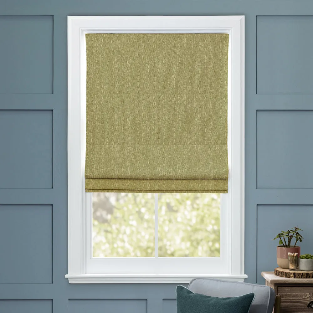 Jedburgh Textured Woven Made to Measure Roman Blinds Meadow