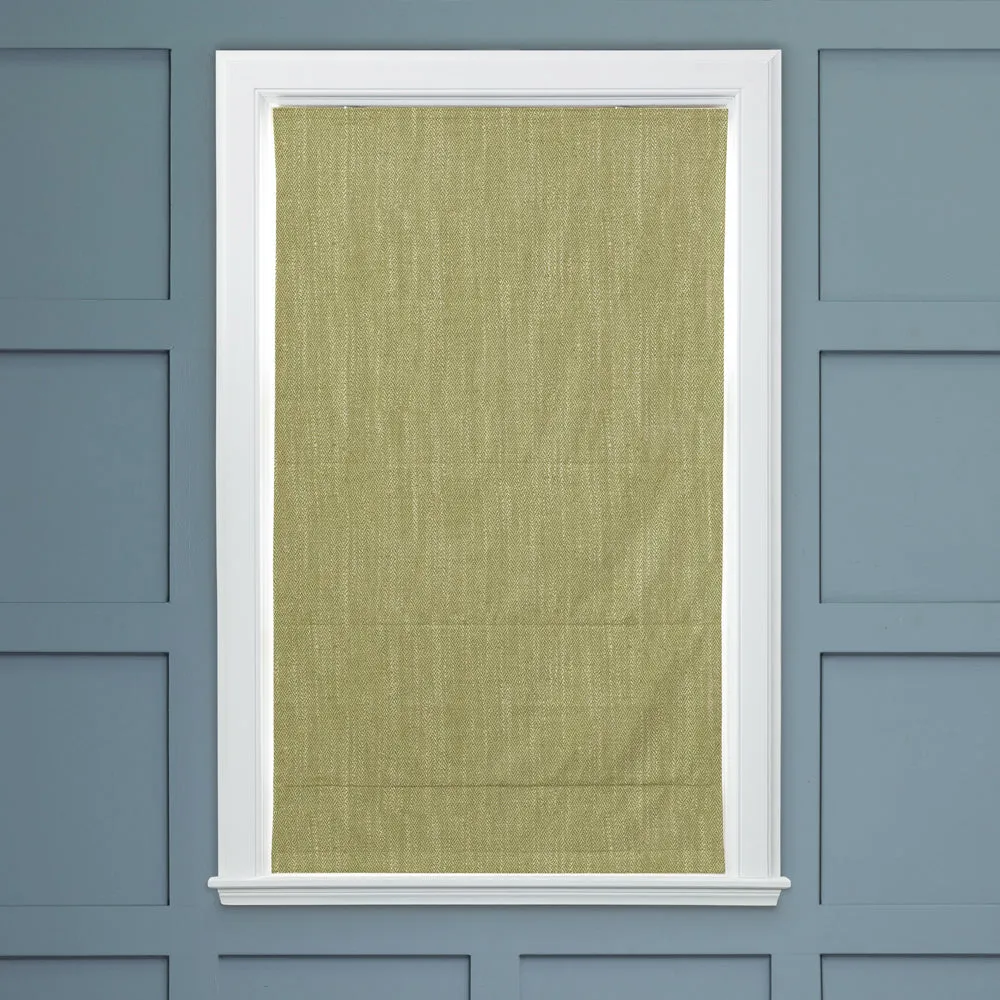 Jedburgh Textured Woven Made to Measure Roman Blinds Meadow