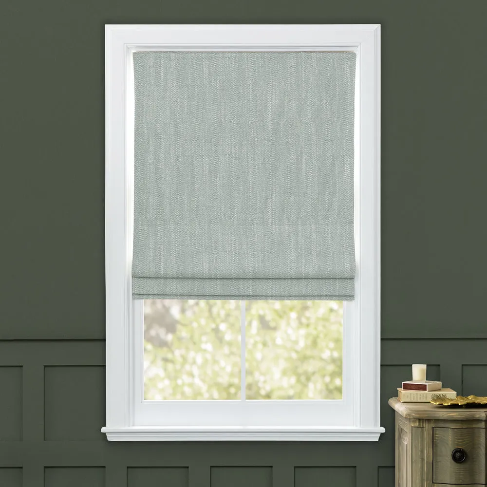 Jedburgh Textured Woven Made to Measure Roman Blinds Mineral