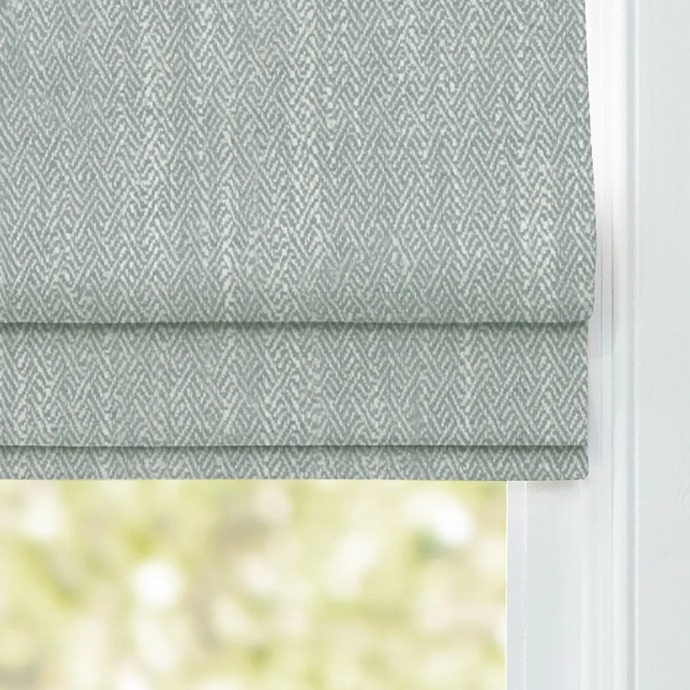 Jedburgh Textured Woven Made to Measure Roman Blinds Mineral