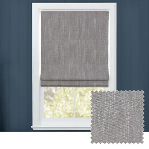 Jedburgh Textured Woven Made to Measure Roman Blinds Mushroom chic floor carpet  