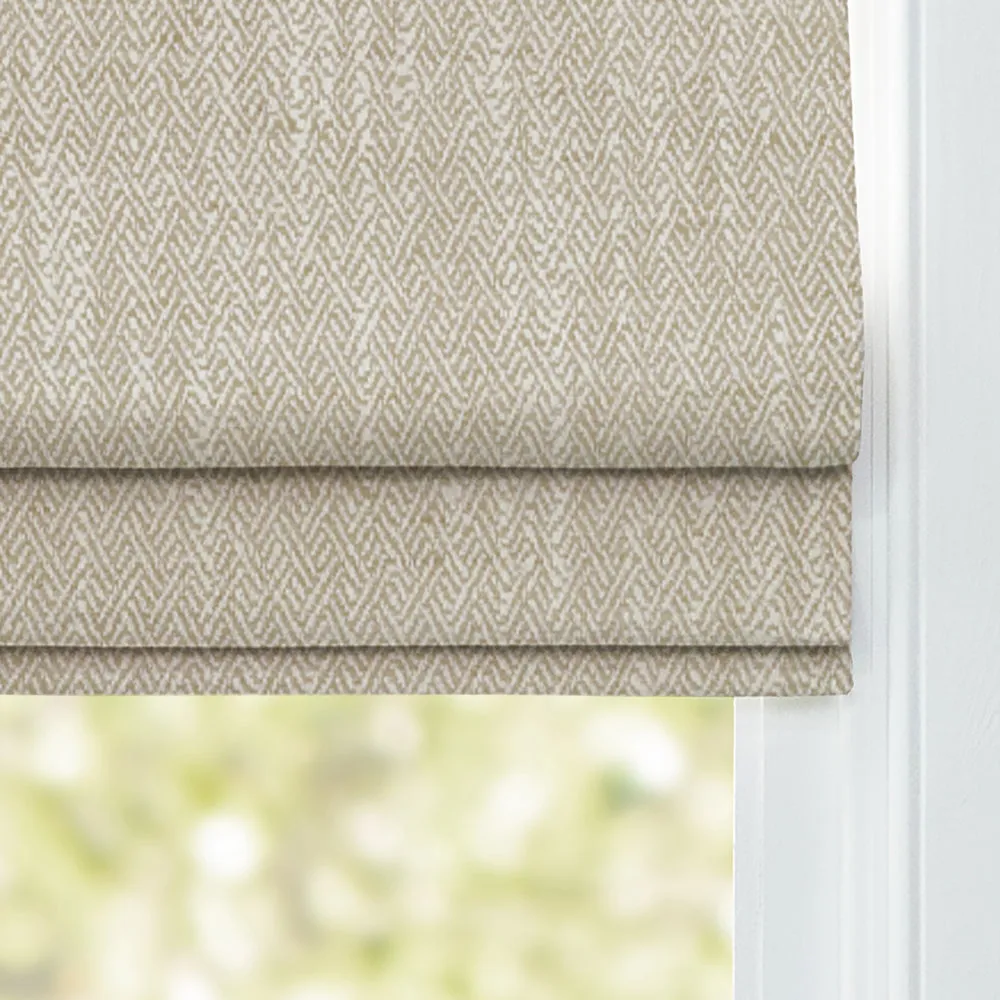 Jedburgh Textured Woven Made to Measure Roman Blinds Natural