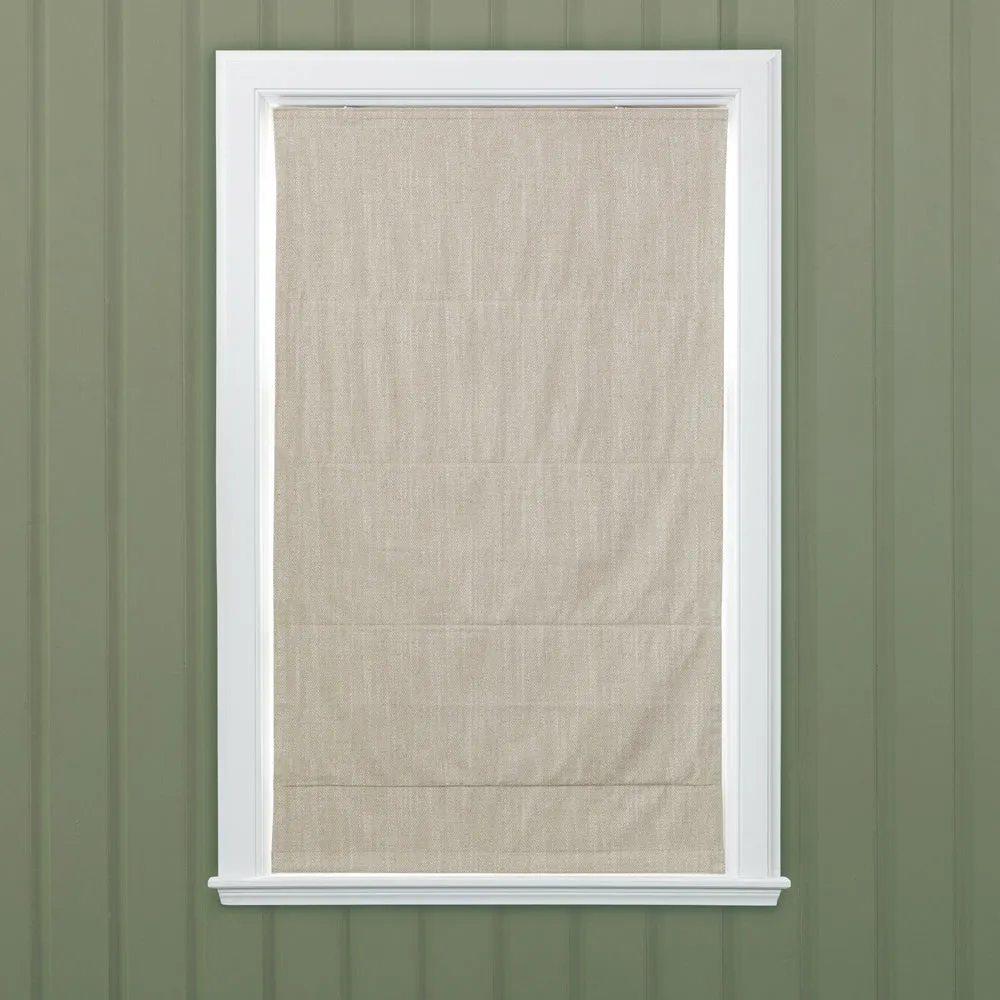 Jedburgh Textured Woven Made to Measure Roman Blinds Natural