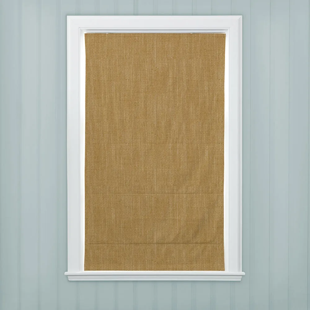 Jedburgh Textured Woven Made to Measure Roman Blinds Ochre