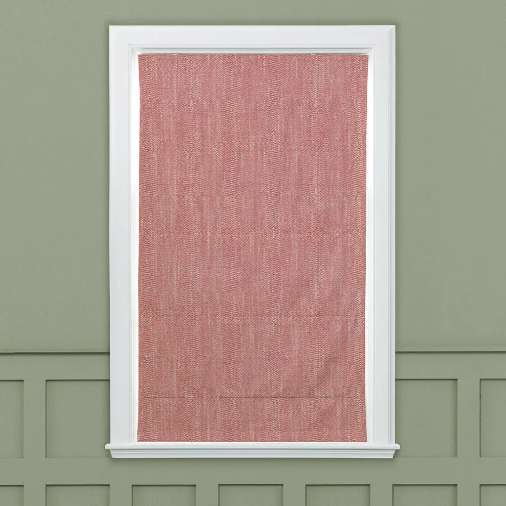 Jedburgh Textured Woven Made to Measure Roman Blinds Poppy