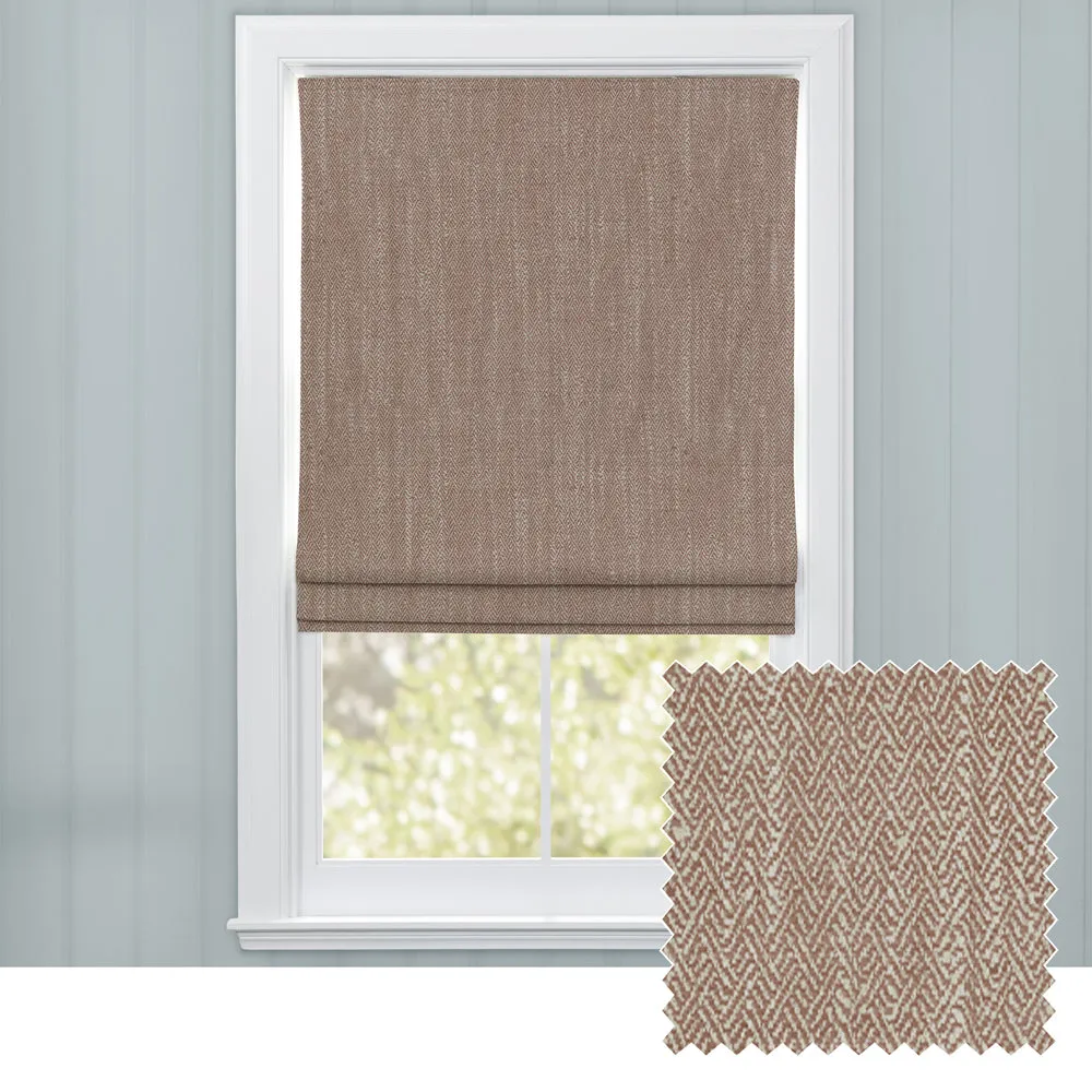 Jedburgh Textured Woven Made to Measure Roman Blinds Rust chic floor carpet  
