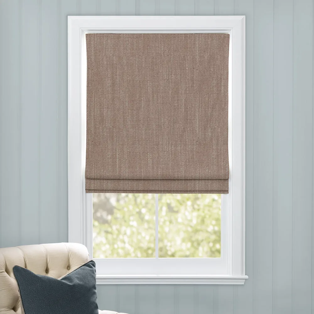 Jedburgh Textured Woven Made to Measure Roman Blinds Rust