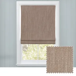 Jedburgh Textured Woven Made to Measure Roman Blinds Rust chic floor carpet  