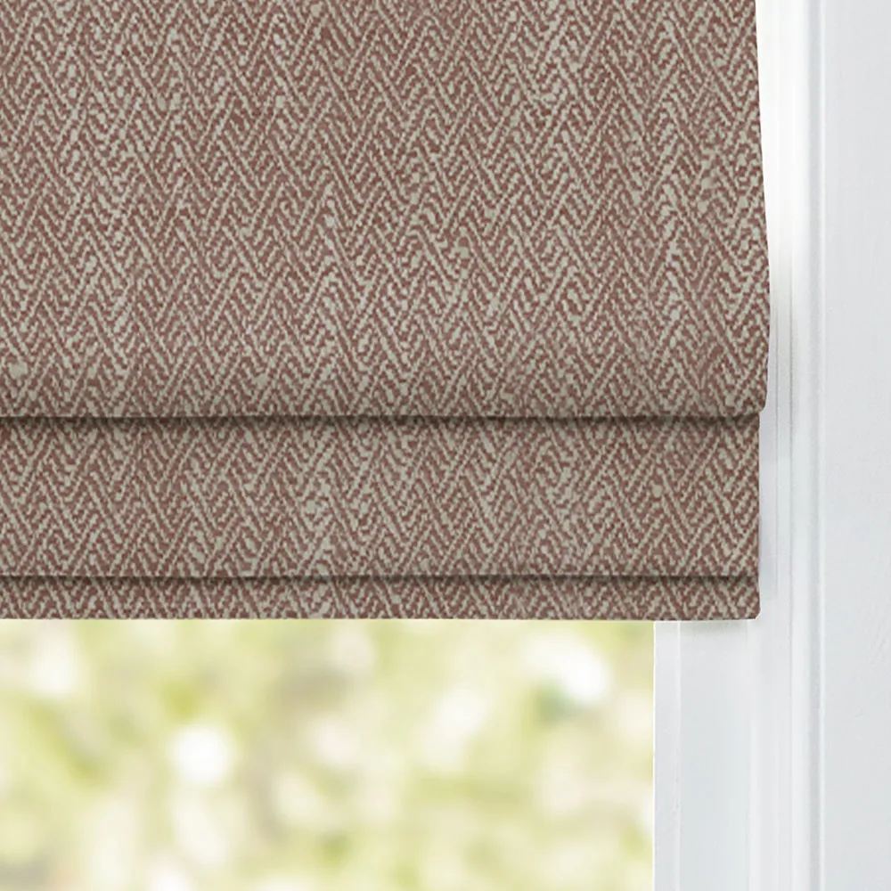 Jedburgh Textured Woven Made to Measure Roman Blinds Rust
