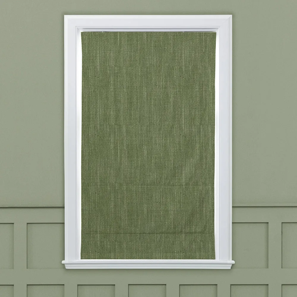 Jedburgh Textured Woven Made to Measure Roman Blinds Sage