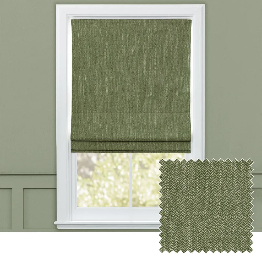 Jedburgh Textured Woven Made to Measure Roman Blinds Sage chic floor carpet  