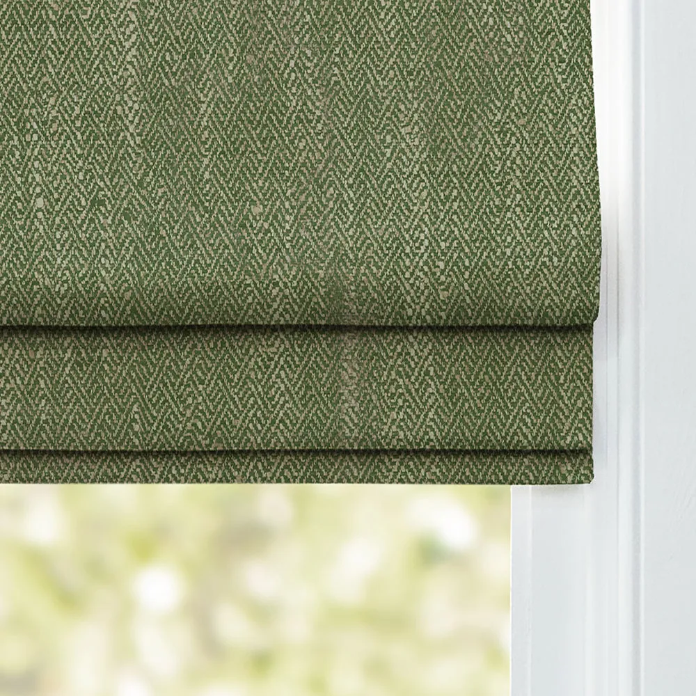 Jedburgh Textured Woven Made to Measure Roman Blinds Sage