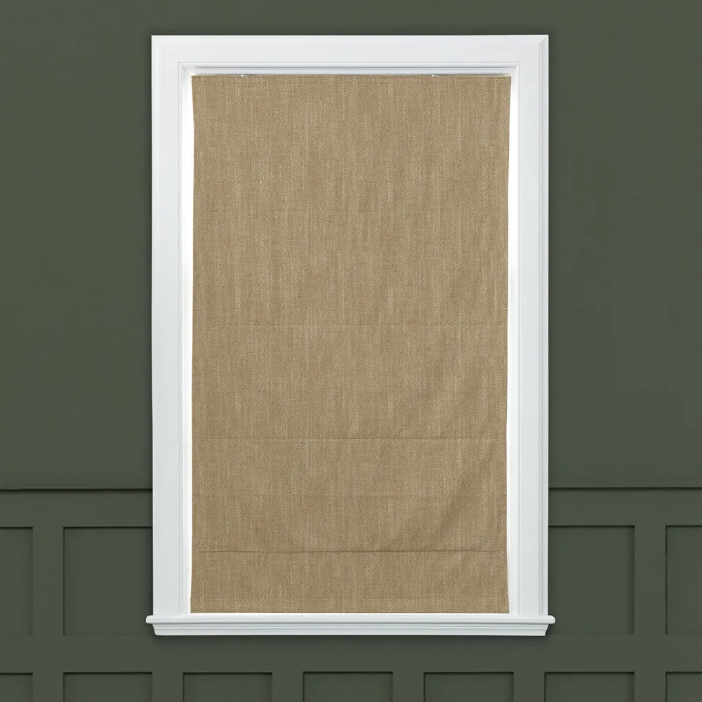 Jedburgh Textured Woven Made to Measure Roman Blinds Sand