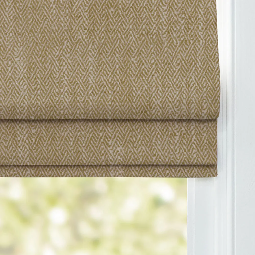 Jedburgh Textured Woven Made to Measure Roman Blinds Sand