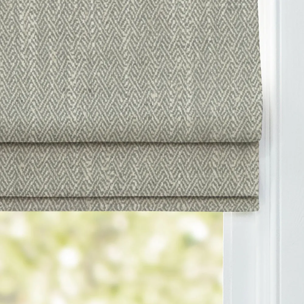Jedburgh Textured Woven Made to Measure Roman Blinds Silver