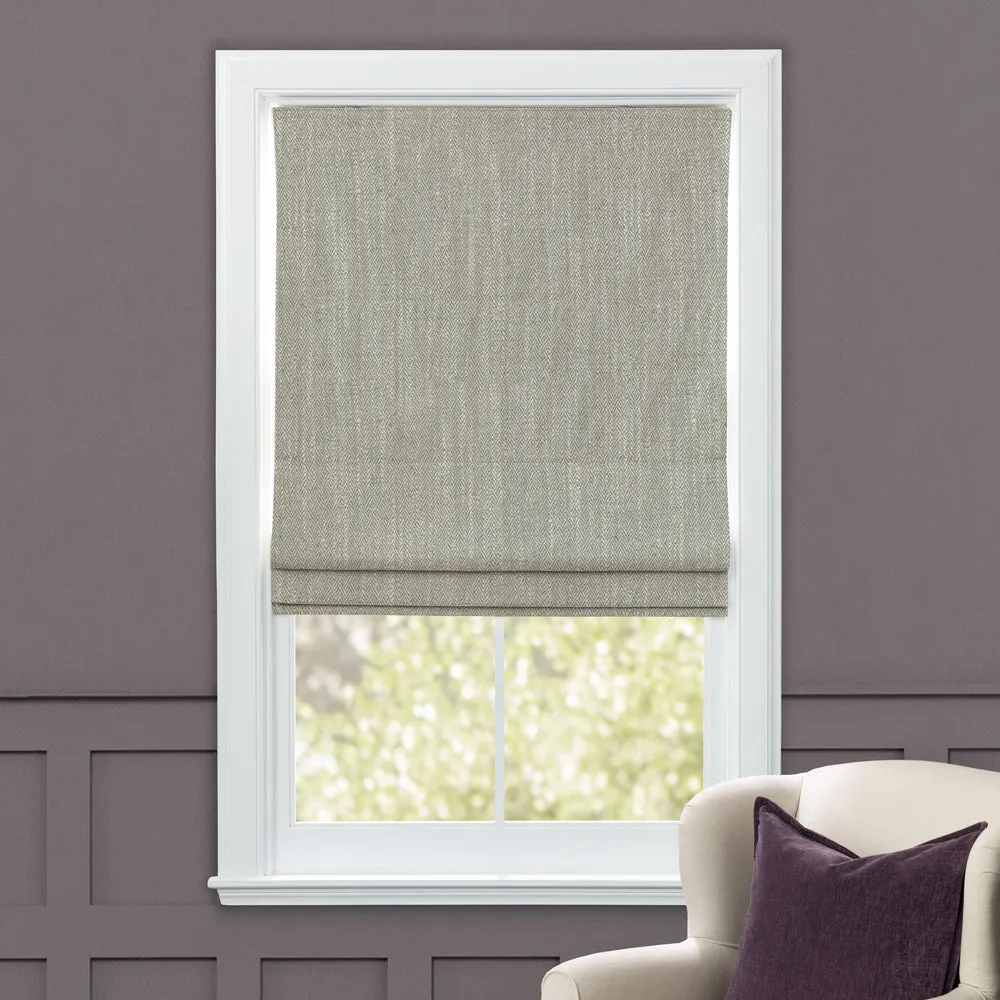 Jedburgh Textured Woven Made to Measure Roman Blinds Silver