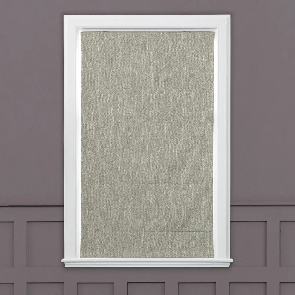 Jedburgh Textured Woven Made to Measure Roman Blinds Silver