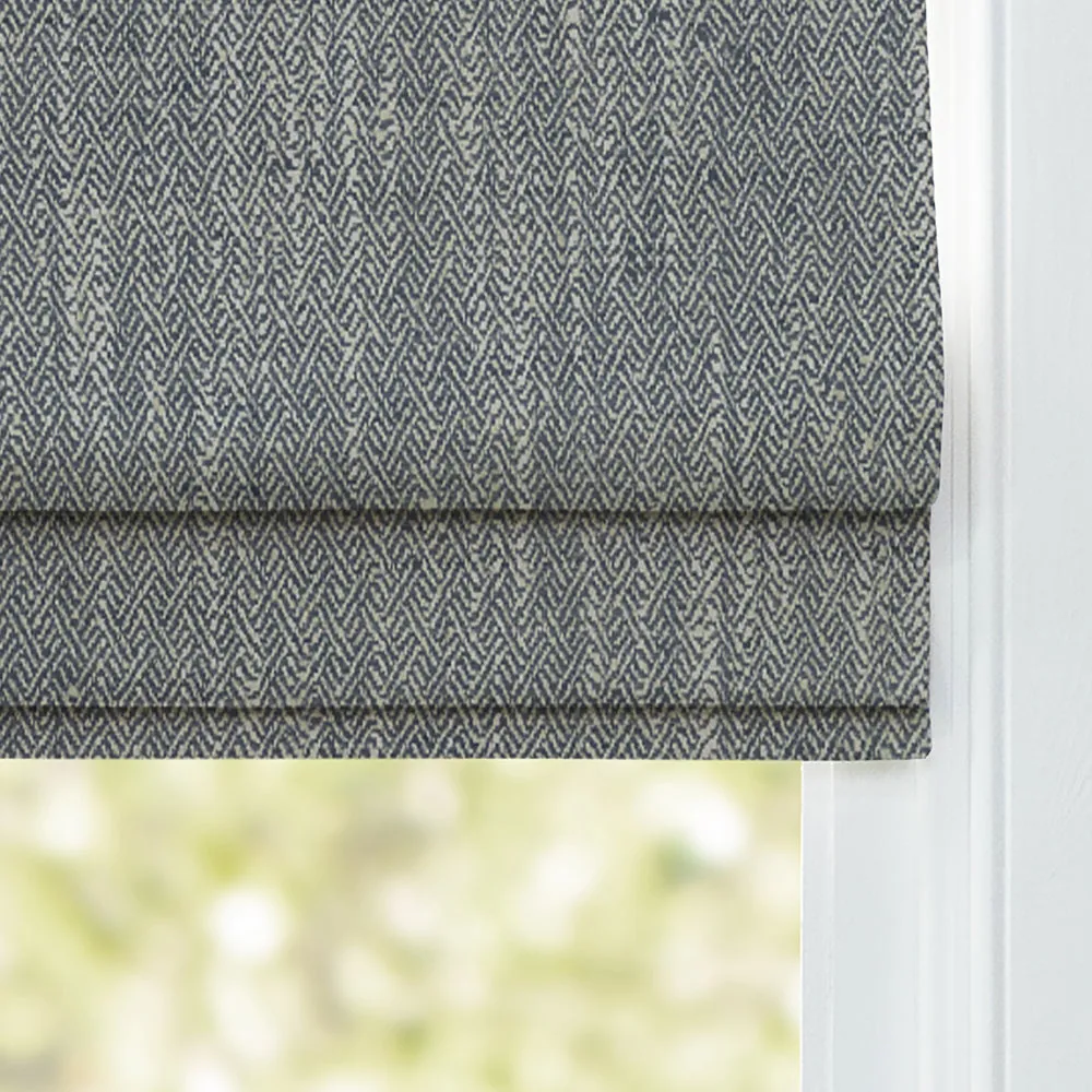 Jedburgh Textured Woven Made to Measure Roman Blinds Slate