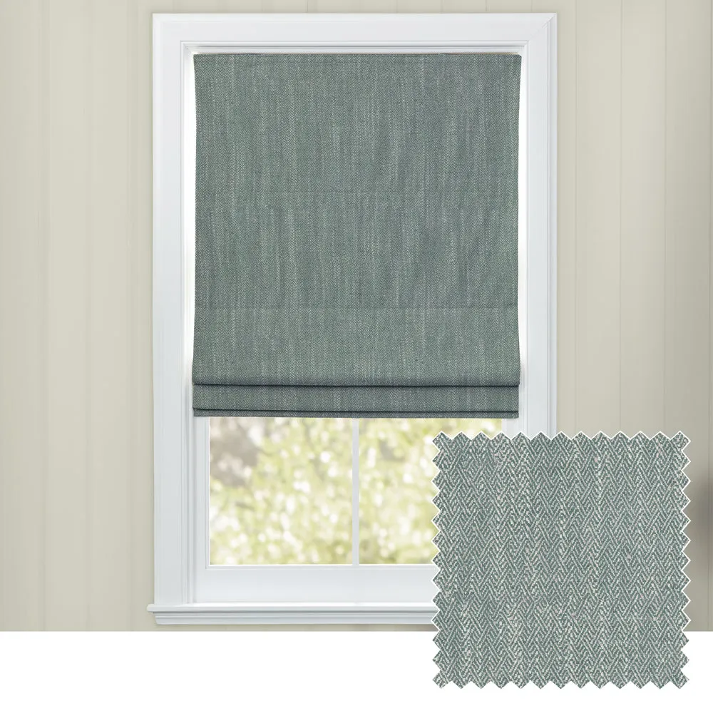 Jedburgh Textured Woven Made to Measure Roman Blinds Teal chic floor carpet  