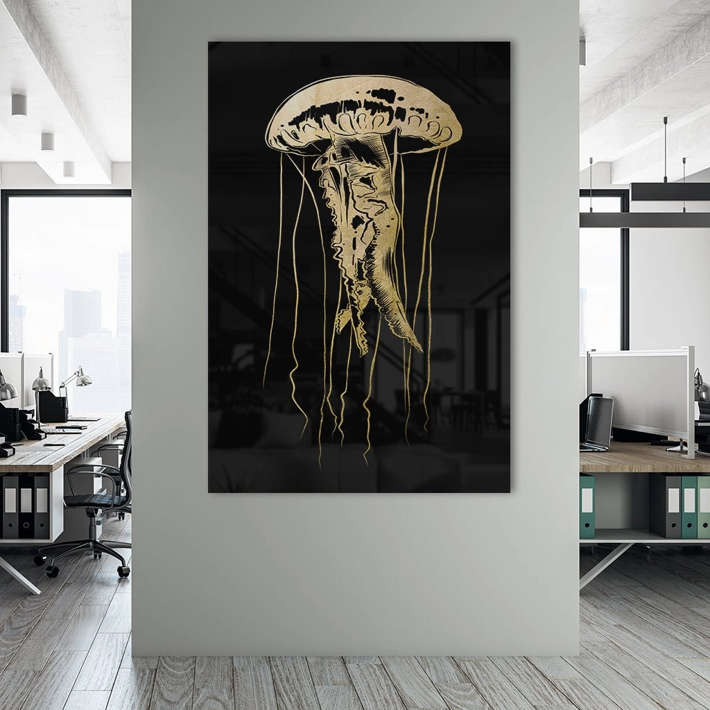 Jellyfish Gold on Acrylic