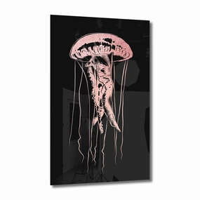 Jellyfish Ros on Acrylic framed mural artwork