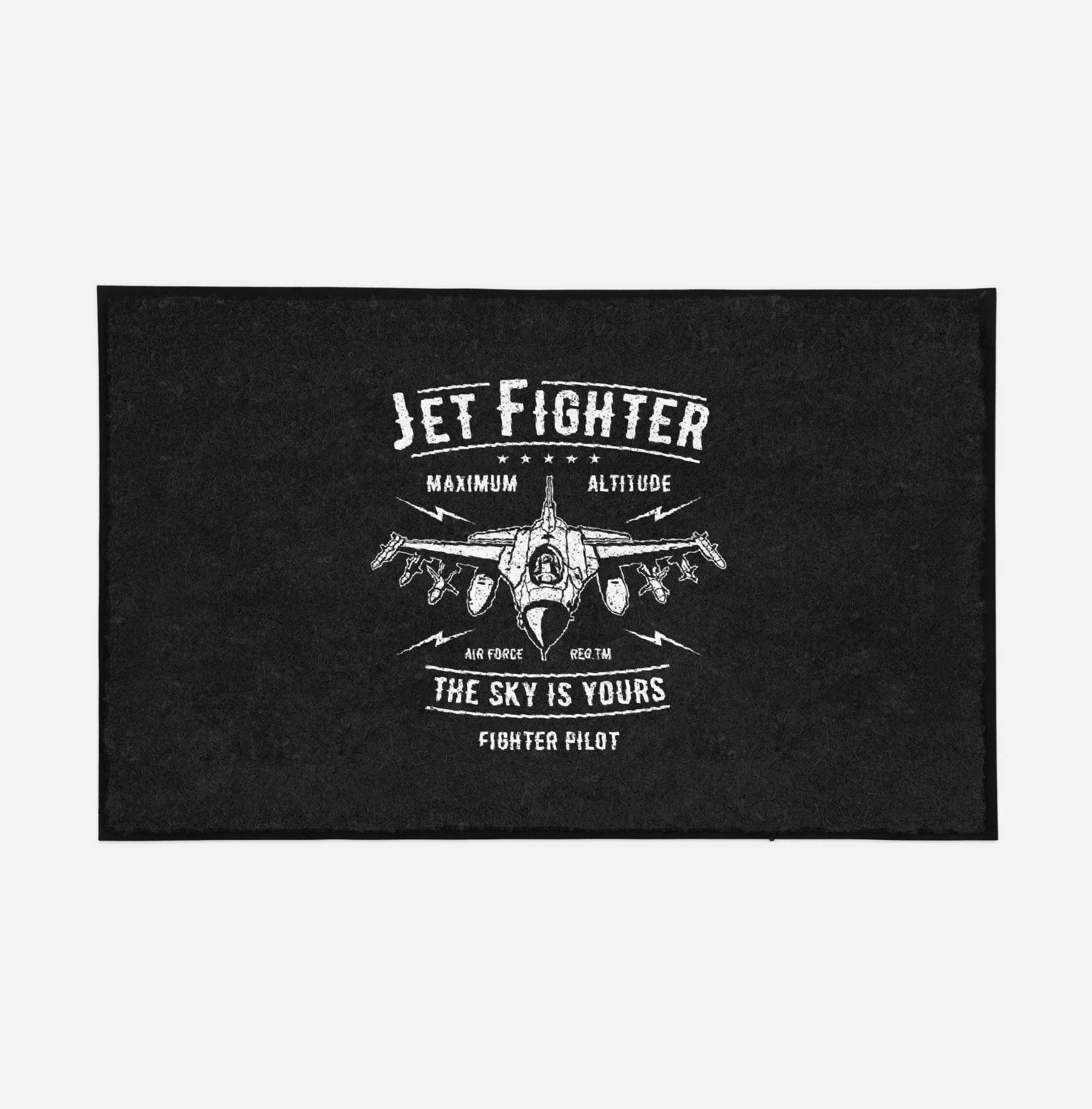 Jet Fighter - The Sky is Yours Designed Door Mats